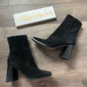 Sam Edelman Ivette Suede Square Toe Booties NWOT